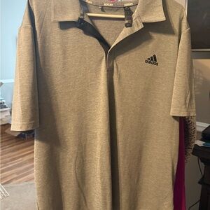 Adidas Men's Heather Gray Polo Shirt